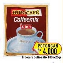 Promo Harga Indocafe Coffeemix per 100 sachet 20 gr - Hypermart