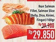 Promo Harga Salmon Fillet Slice Ekonomis per 100 gr - Hypermart