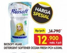 Promo Harga YURI Biosoft Hijab Detergent Ocean Fresh 630 ml - Superindo