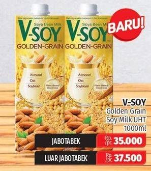 Promo Harga V-SOY Soya Bean Milk Golden Grain 1000 ml - Lotte Grosir