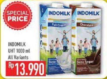 Promo Harga INDOMILK Susu UHT All Variants 1000 ml - Hypermart