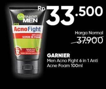 Promo Harga GARNIER MEN Acno Fight Facial Foam Anti-Acne Scrub 100 ml - Guardian