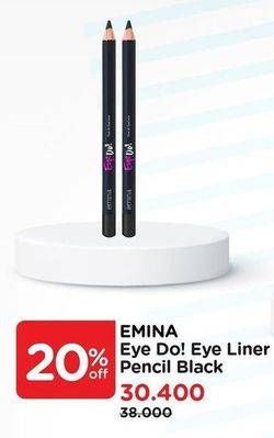 Promo Harga EMINA Eye Do Pencil Eyeliner Black  - Watsons