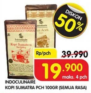 Promo Harga INDOCULINAIRE Kopi Sumatera 100 g (Semua Rasa)  - Superindo