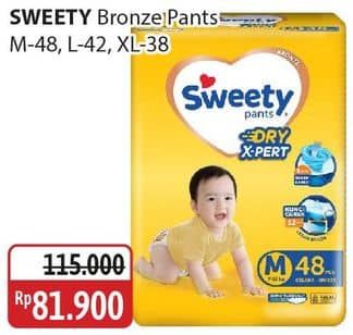 Promo Harga Sweety Bronze Pants Dry X-Pert L42, M48, XL38 38 pcs - Alfamidi