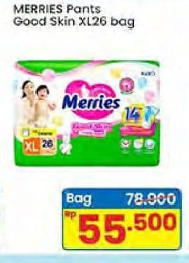 Promo Harga Merries Pants Good Skin XL26 26 pcs - Indomaret