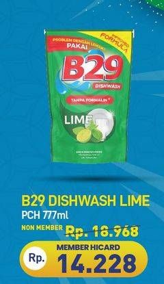 Promo Harga B29 Cairan Pencuci Piring Lime 777 ml - Hypermart