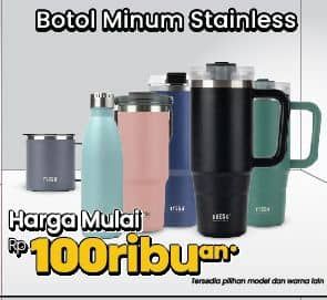 Promo Harga TYESO Botol Minum Stainless  - COURTS