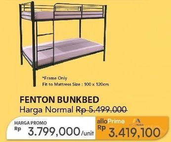 Promo Harga Fenton Metal Bunkbed 210 X 108 X 160 Cm  - Carrefour