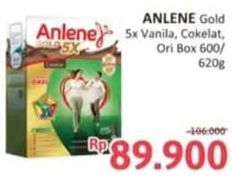 Promo Harga Anlene Gold Plus 5x Hi-Calcium Coklat, Original 640 gr - Alfamidi
