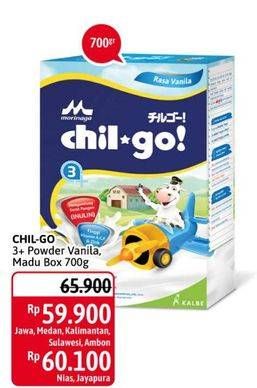 Promo Harga MORINAGA Chil Go Bubuk 3+ Vanilla, Madu 700 gr - Alfamidi