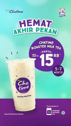 Promo Harga CHATIME Milk Tea  - Chatime