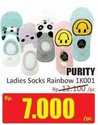 Promo Harga PURITY Ladies Socks Rainbow 1K001  - Hari Hari
