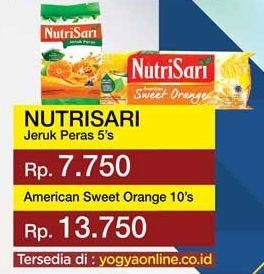 Promo Harga NUTRISARI Powder Drink Jeruk Peras per 5 sachet - Yogya