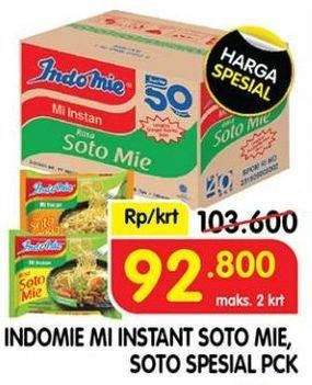 Promo Harga INDOMIE Mi Kuah Soto Mie, Soto Spesial per 40 pcs 70 gr - Superindo