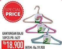 Promo Harga Gantungan Baju PR-1627 10 pcs - Hypermart