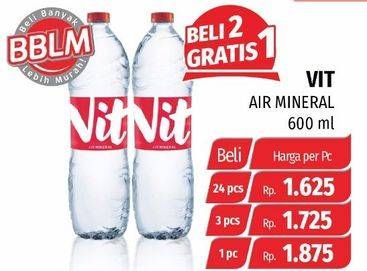 Promo Harga VIT Air Mineral 600 ml - Lotte Grosir