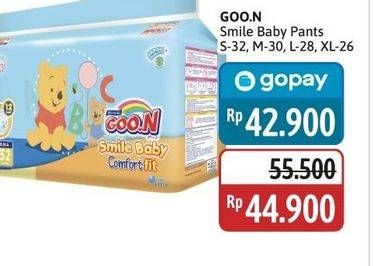 Promo Harga Goon Smile Baby Comfort Fit Pants L28, XL26, S32, M30 26 pcs - Alfamidi
