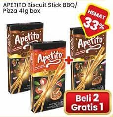 Promo Harga Apetito Biscuit Stick BBQ, Pizza 48 gr - Indomaret