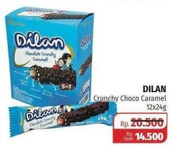 Promo Harga DILAN Chocolate Crunchy Cream per 12 pcs 24 gr - Lotte Grosir