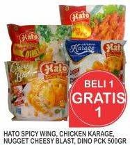 Promo Harga Hato Spicy Wing / Chicken Karage / Nugget / Dino  - Superindo