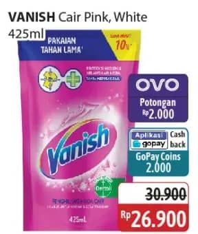 Promo Harga Vanish Penghilang Noda Cair Pink, Putih 425 ml - Alfamidi