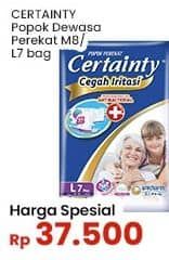 Promo Harga Certainty Adult Diapers L7, M8 7 pcs - Indomaret