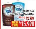 Promo Harga Frisian Flag Susu Kental Manis Cokelat, Putih 280 gr - Hypermart