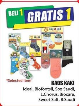 Promo Harga Kaos Kaki Ideal, Biofootsil, Sox Saudi, L. Chorus, Biocare, Sweet Salt, R. Saudi  - Hari Hari