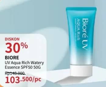 Promo Harga Biore UV Aqua Rich Watery Essence SPF 50 50 gr - Guardian