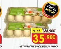 Promo Harga 365 Telur Ayam Tinggi Selenium 10 pcs - Superindo