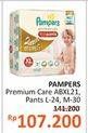 Promo Harga Pampers Premium Care Active Baby Pants M30, L24 24 pcs - Alfamidi