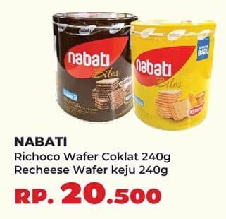 Promo Harga Nabati Bites Richeese, Richoco 240 gr - Yogya