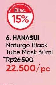 Promo Harga Hanasui Naturgo Black Tube Mask 60 ml - Guardian
