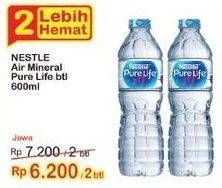 Promo Harga Nestle Pure Life Air Mineral 600 ml - Indomaret