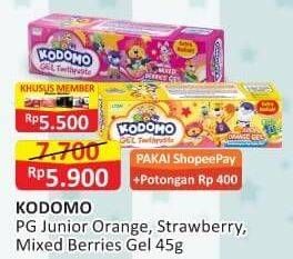 Promo Harga KODOMO Pasta Gigi Mixed Berries, Orange, Strawberry 45 gr - Alfamart