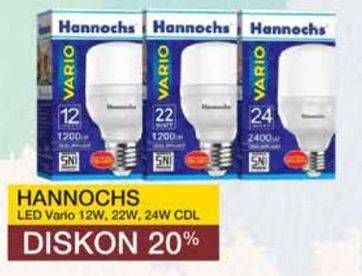 Promo Harga Hannochs Bola Lampu LED Kapsul Vario 12 Watt, 22 Watt, 24 Watt  - Yogya