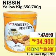Promo Harga NISSIN Assorted Biscuits Yellow 650 gr - Alfamart