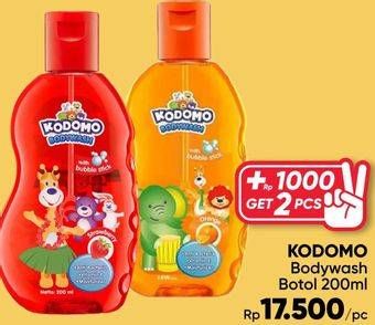 Promo Harga Kodomo Body Wash Gel Strawberry, Orange 200 ml - Guardian