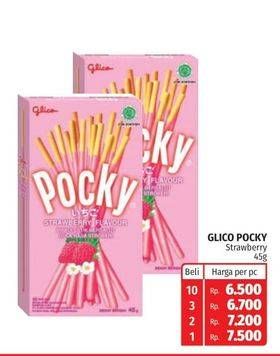 Promo Harga GLICO POCKY Stick Stawberry Flavour 45 gr - Lotte Grosir