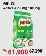 Promo Harga Milo ActivGo 3in1 per 18 sachet 35 gr - Alfamart