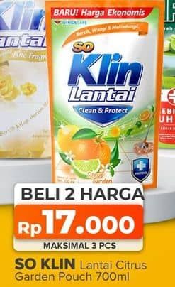 Promo Harga So Klin Pembersih Lantai Citrus Garden 700 ml - Yogya