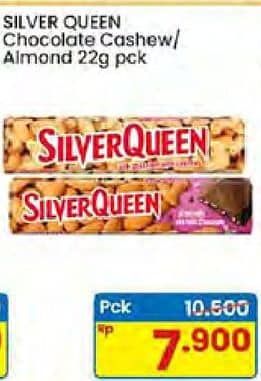 Promo Harga Silver Queen Chocolate Cashew, Almonds 25 gr - Indomaret