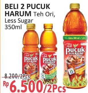 Teh Pucuk Harum Minuman Teh 350 ml Diskon 20%, Harga Promo Rp6.500, Harga Normal Rp8.200