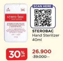 Promo Harga STERO-BAC Hand Sterilizer 40 ml - Watsons