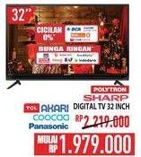 Promo Harga Polytron/Sharp/TCL/Akari/Coocaa/Panasonic LED TV  - Hypermart