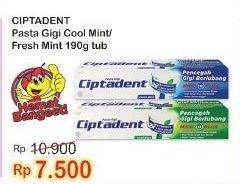 Promo Harga CIPTADENT Pasta Gigi Maxi 12 Plus Cool Mint, Fresh Mint 190 gr - Indomaret