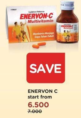 Promo Harga ENERVON-C Multivitamin Tablet  - Watsons