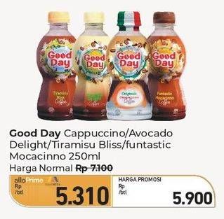 Promo Harga Good Day Coffee Drink Originale Cappucino, Avocado Delight, Tiramisu Bliss, Funtastic Mocacinno 250 ml - Carrefour