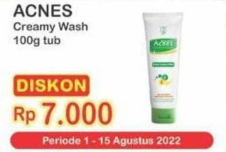Promo Harga Acnes Creamy Wash 100 gr - Indomaret
